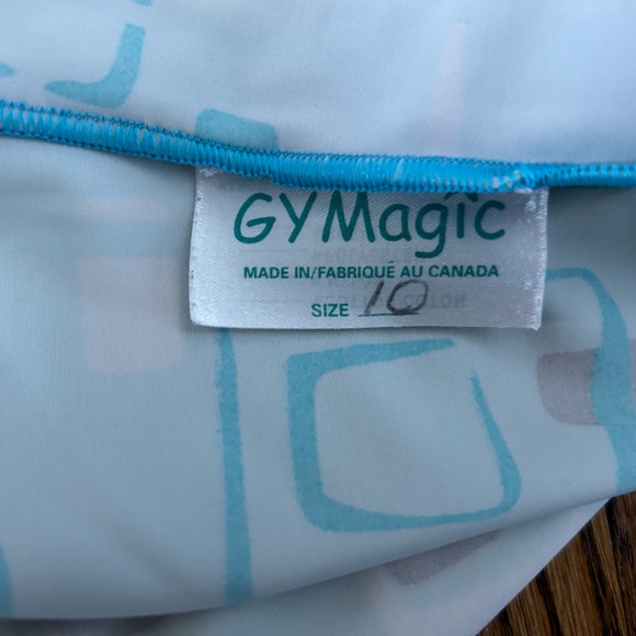 GymMagic Size 10 Gymnastic Suit – Brown, Blue & White – Excellent Condition - Picture 4 of 5